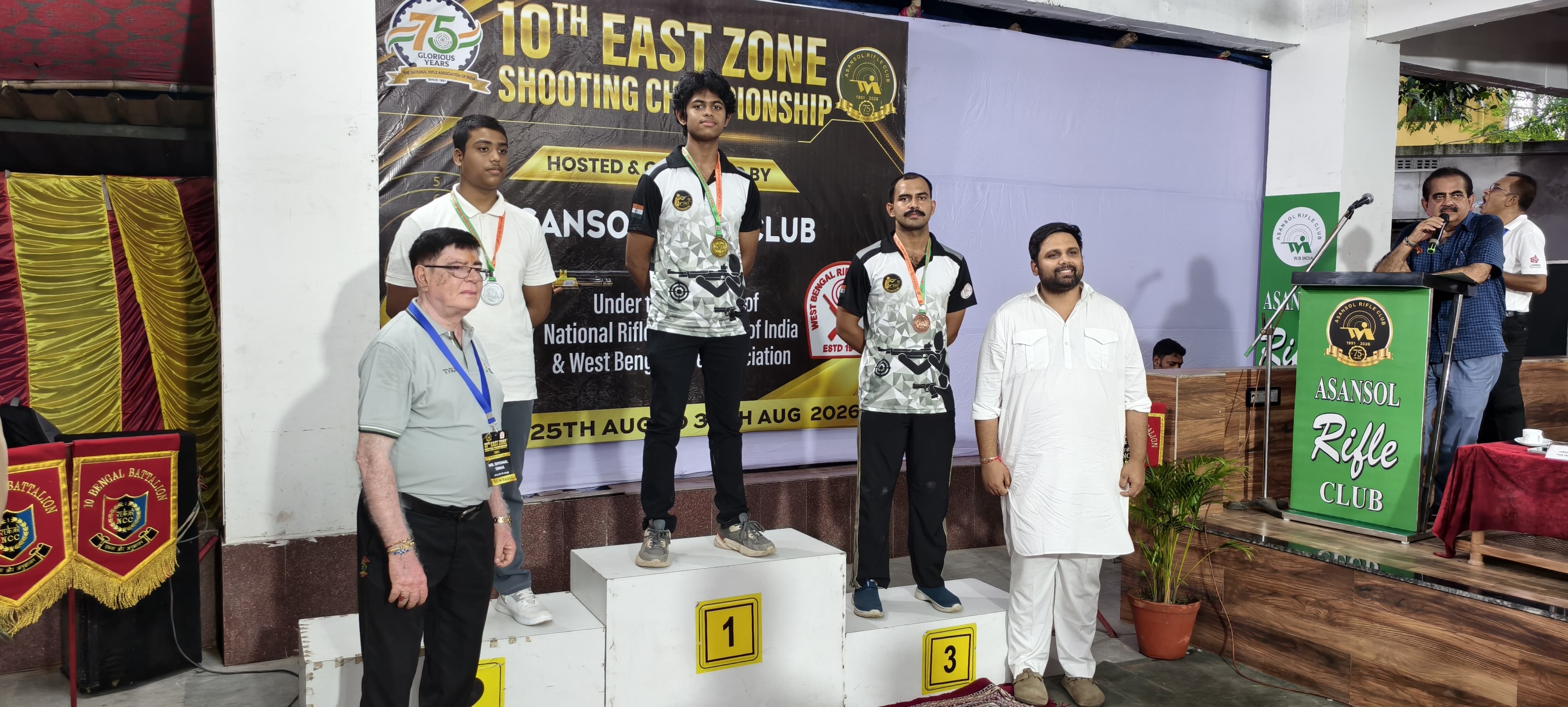 PGSA athlete on podium at 10th East Zone Shooting Championship